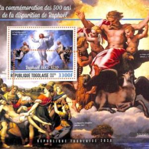 A7118 - TOGO, Error, 2020, MISPERF SOUVENIR SHEET: Art, Raphael