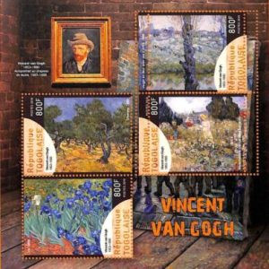 A7119 - TOGO, Error, 2019, MISPERF MINIATURE SHEET: Art, Van Gogh