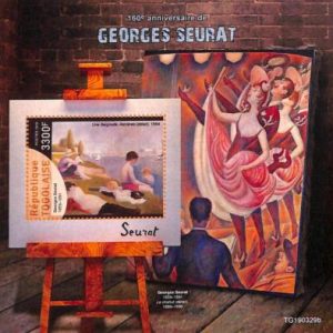 A7124 - TOGO, Error, 2019, MISPERF SOUVENIR SHEET: Art, George Seurat