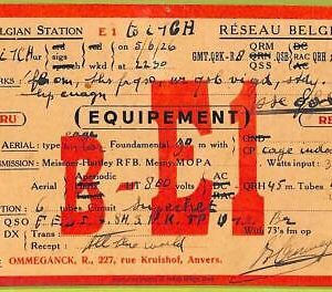 af5209 - BELGIUM Belgique - RADIO CARD - Anvers - 1926