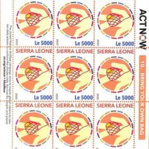 A6988 - SIERRA LEONE, Error, 2020, MISPERF FULL SHEET (x9 Stamps): Fashion