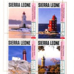 A6994 - SIERRA LEONE, Error, 2020, MISPERF MINIATURE SHEET: Lighthouses