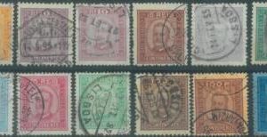 88272 -  PORTUGAL - early STAMPS - Unificato 66/78 Very fine USED