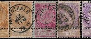 94753a - BELGIUM Belgique - STAMPS - King Leopold II with coupon * 5 -  USED