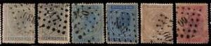 94754g - BELGIUM Belgique - STAMP - Yvert # 17/21 + extra shades -  USED