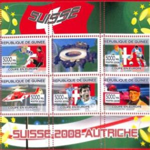 A0692 - GUINEE Guinea - MISSPERF SHEET SPORT Football WORLD CUP 2008 Switzerland