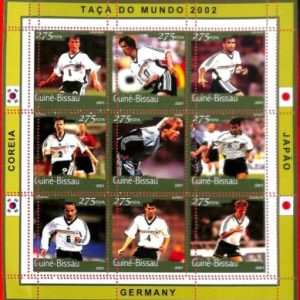 A0724 - GUINEA-BISSAU - ERROR  MISSPERF SHEET -  Japan Football 2001 GERMANY