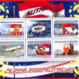 A0698 - GUINEE Guinea - MISSPERF SHEET - SPORT: Football WORLD CUP 2008 Austria