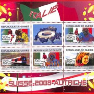 A0699 - GUINEE Guinea - MISSPERF SHEET - SPORT: Football WORLD CUP 2008 Italy