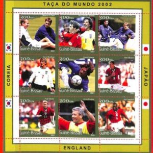 A0881 - GUINEE Guinea - ERROR MISSPERF SHEET - SPORT: Football 2001 ENGLAND