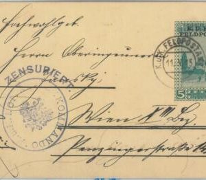 81872 - BOSNIA - POSTAL HISTORY - STATIONERY CARD with FELDPOST overprint 1915