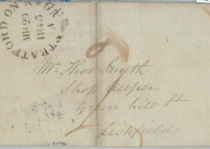 72451 - GREAT BRITAIN - POSTAL HISTORY Prephilatelic cover: STRATFORD on AVON