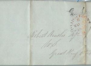 72448 - GREAT BRITAIN - POSTAL HISTORY: Prephilatelic cover from EDINBURGH 1853