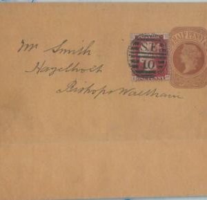 72447 - GREAT BRITAIN - 1 p. RED Plate 134 on POSTAL STATIONERY WRAPPER
