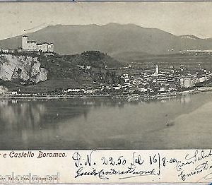 55672  -- CARTOLINA d'Epoca - LAGO MAGGIORE:  ANGERA  1904
