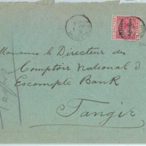 BK0254 -  MOROCCO AGENCIES - POSTAL HISTORY: COVER : MOGADOR to TANGIERS 1902