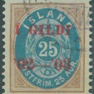 88199  - ICELAND -  STAMP  - MICHEL  #  31B -   Very Fine  USED