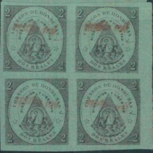 88714 - HONDURAS -  STAMP  -  Yvert # 9   Block of 4 - MINT MNH