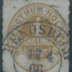 88186 -  GERMANY Schleswig -  STAMP:  Michel  # 12   - Fine USED small defect
