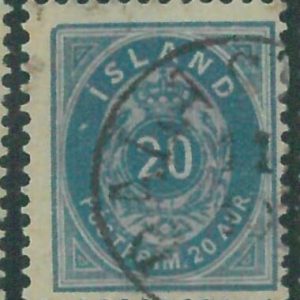 88195c  - ICELAND -  STAMP  - MICHEL  #  14Bb -   Very Fine  USED