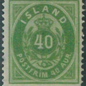 88197  - ICELAND -  STAMP  - MICHEL  #  11A -   Mint lightly hinged  MLH