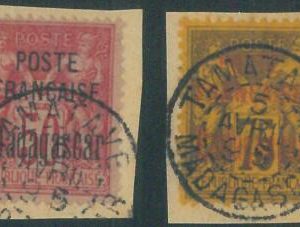 88154  - FRENCH COLONIES : Madagascar  - STAMPS - Yvert # 16 +18 -  FINE USED !