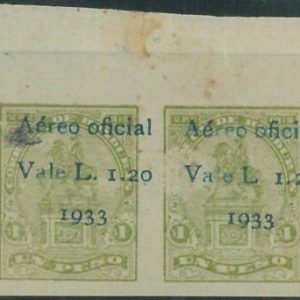 88727 - HONDURAS -  SANABRIA # 177b   ERROR: Imperf Pair -   MINT MH