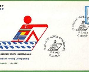 af3784  - TURKEY - POSTAL HISTORY - Event COVER - ROWING Canoes - 1983