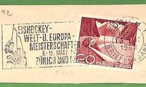 af3748 - SWITZERLAND - POSTAL HISTORY - Postmark on CUT-OUT Canoes ROWING - 1953