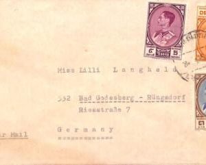 aa7053 - SIAM - Postal History - AIRMAIL COVER to GERMANY