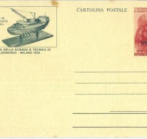 71981 - ITALY Trieste AMG FTT -  Stationery Card - LEONARDO da VINCI  1953