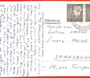 aa1818  - SWEDEN - Postal History - POSTCARD to FRANCE 1962