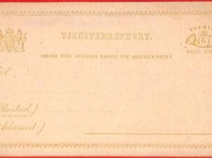 aa1826 - SWEDEN - Postal History - POSTAL STATIONERY CARD