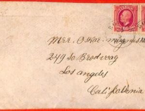 aa1824 - SWEDEN - Postal History - COVER to the USA 1896