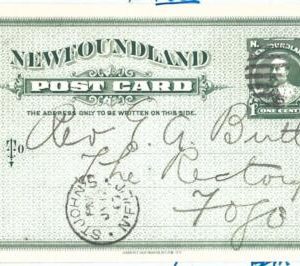 69075 - NEW FOUNDLAND - POSTAL HISTORY -   STATIONERY CARD #  PC 8 to FOGO!!