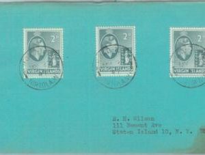 83456 -  VIRGIN Island  - POSTAL HISTORY  -  COVER  to USA 1947 from ROAD TOWN