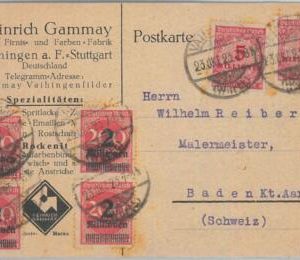 75243 - GERMANY  - POSTAL HISTORY - POSTCARD - INFLATION PERIOD  1923
