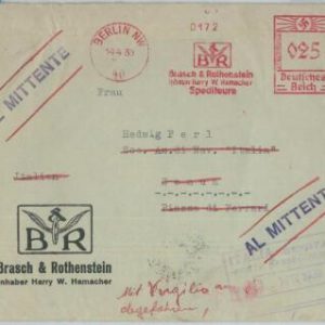 77513 - GERMANY - POSTAL HISTORY - Red Mechanical ADVERTISING postmark - 1939