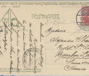 77481 -  GERMANY  - POSTAL HISTORY - special MANHEIM  postmark on  POSTCARD 1907