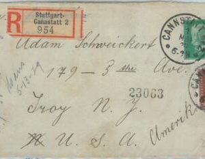 77491 - GERMANY - POSTAL HISTORY: REGISTERED COVER from Stuttgart Cannstrat 1929