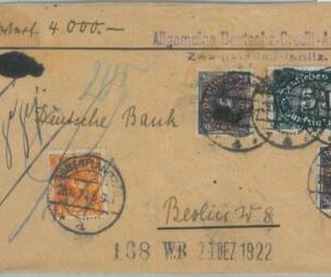 85180 - GERMANY - POSTAL HISTORY -  COVER - INFLATION period 1922