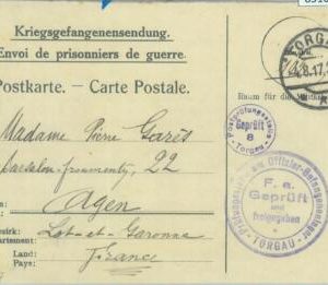 85160 - GERMANY  - Postal History - POW FELDPOST Field Post CARD to FRANCE  1917