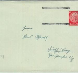 85184 - GERMANY - POSTAL HISTORY - unusual postmark on COVER from AUSTRIA  1939