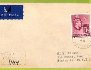 40214 - VIRGIN Islands - POSTAL HISTORY - SG# 119 on REGISTERED Cover  1948