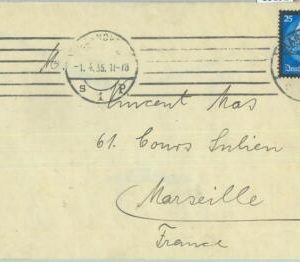 85192 - GERMANY - POSTAL HISTORY -  COVER to FRANCE 1935