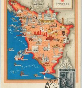 45968  ITALY : MAXIMUM CARD  - 1953 - Serie LAVORO: TOSCANA
