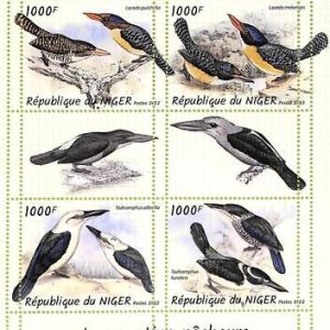 A9168 - NIGER - ERROR MISPERF Stamp Sheet -  2022 - Birds, Kingfishers
