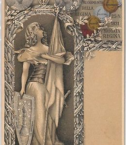 CARTOLINA d'Epoca - MILITARE REGGIMENTALE :  BRIGATA REGINA - Reali