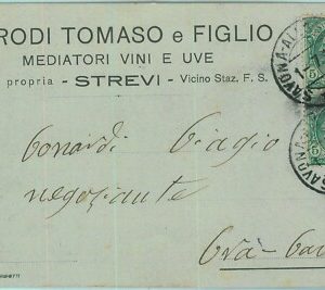 97019  - CARTOLINA d'Epoca - ALESSANDRIA provincia -  STREVI Pubblicitaria 1916