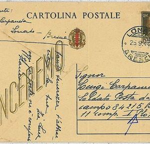 37835   RSI: Storia Postale - INTERO POSTALE 1944   destinazione FELPOST 84215 B